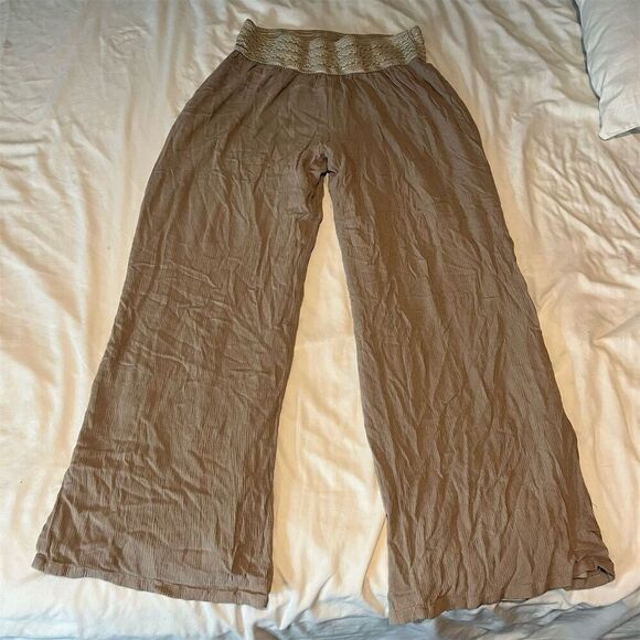 I.N. Studio Wide Leg Pants - Tan - Picture 2 of 5